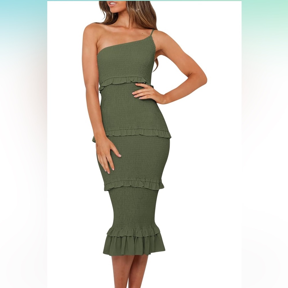 Women’s One Shoulder Midi Dress